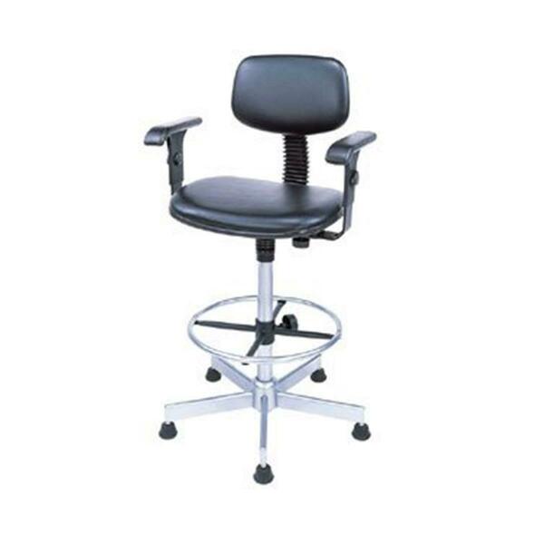 Nexel Adjustable Height Swivel Chair with Adjustable T-Arms- Black SCA17BK